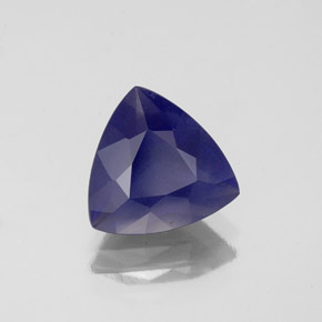 1.57 ct Blue Iolite Stone, Natural Iolite in Trillion Facet Shape for Sale