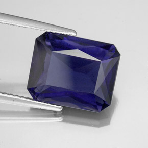 5.55 ct Blue Iolite Stone, Natural Iolite in Octagon / Scissor Cut Shape for Sale