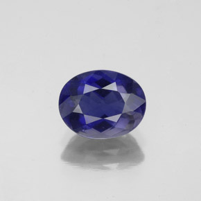 1.37 ct Blue Iolite Gemstone, Iolite Gem in Oval Facet Shape for Sale.
