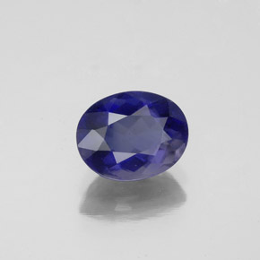 1.37 ct Blue Iolite Stone, Natural Iolite in Oval Facet Shape for Sale