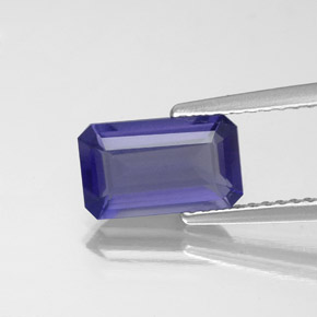 1.43 ct Blue Iolite Gemstone, Iolite Gem in Octagon Facet Shape for Sale.