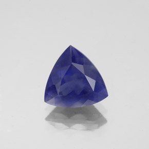 1.70 ct Blue Iolite Gemstone, Iolite Gem in Trillion Facet Shape for Sale.