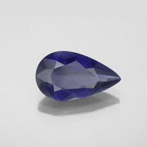 2.34 ct Blue Iolite Stone, Natural Iolite in Pear Facet Shape for Sale