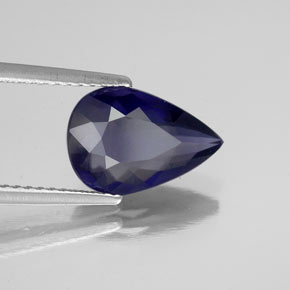 2.00 ct Blue Iolite Stone, Natural Iolite in Pear Facet Shape for Sale