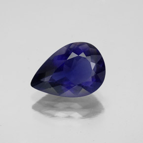 2.25 ct Blue Iolite Gemstone, Iolite Gem in Pear Facet Shape for Sale.