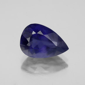 2.98 ct Blue Iolite Gemstone, Iolite Gem in Pear Facet Shape for Sale.