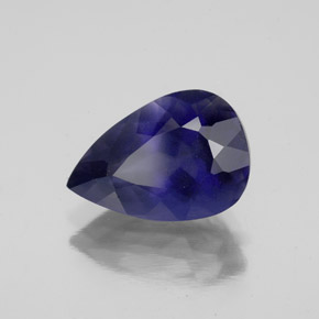 2.98 ct Blue Iolite Stone, Natural Iolite in Pear Facet Shape for Sale