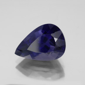 3.88 ct Blue Iolite Stone, Natural Iolite in Pear Facet Shape for Sale