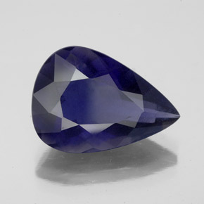 5.08 ct Blue Iolite Stone, Natural Iolite in Pear Facet Shape for Sale