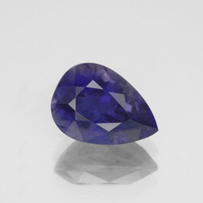 1.88 ct Blue Iolite Gemstone, Iolite Gem in Pear Facet Shape for Sale.