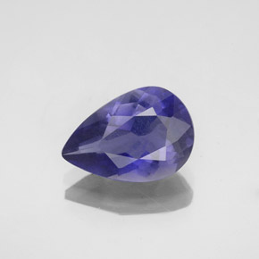 1.43 ct Blue Iolite Gemstone, Iolite Gem in Pear Facet Shape for Sale.