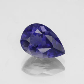 1.83 ct Blue Iolite Gemstone, Iolite Gem in Pear Facet Shape for Sale.