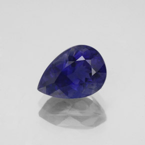 2.03 ct Blue Iolite Gemstone, Iolite Gem in Pear Facet Shape for Sale.