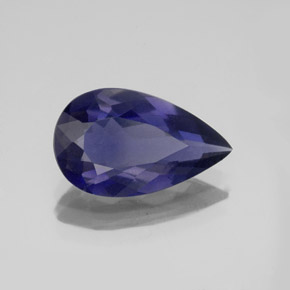 2.32 ct Blue Iolite Stone, Natural Iolite in Pear Facet Shape for Sale