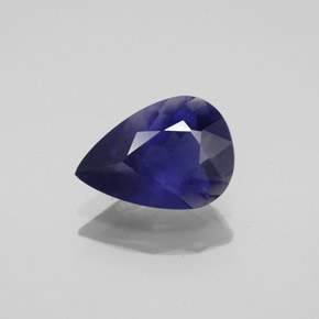 1.43 ct Blue Iolite Gemstone, Iolite Gem in Pear Facet Shape for Sale.