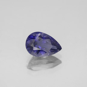 1.18 ct Blue Iolite Stone, Natural Iolite in Pear Facet Shape for Sale