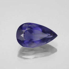 2.91 ct Blue Iolite Stone, Natural Iolite in Pear Facet Shape for Sale