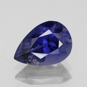 1.47 ct Blue Iolite Gemstone, Iolite Gem in Pear Facet Shape for Sale.