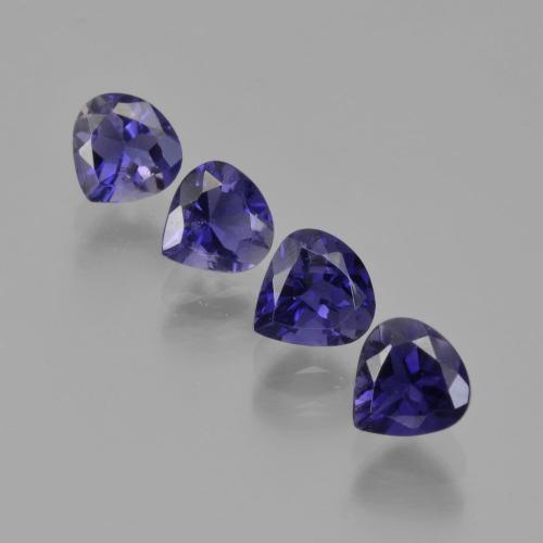 tieflila Iolith Edelstein - 0.4ct Birnen Schliff (ID: 408772)