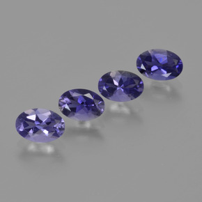 1.54 ctw Violet Iolite Stones, Natural Iolite in Oval Facet Shape for Sale