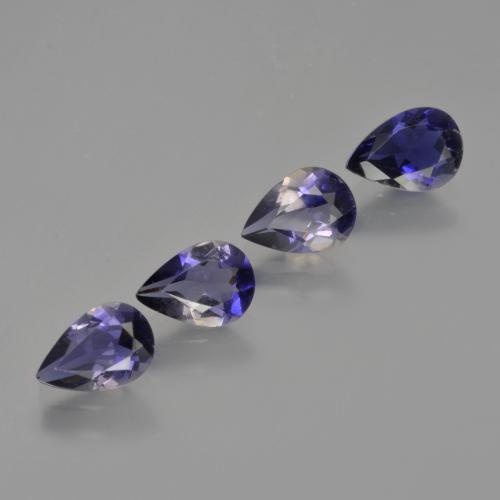 2.19 ctw Blue Iolite Stones, Natural Iolite in Pear Facet Shape for Sale