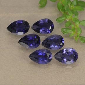 2.27 ctw Blue Iolite Stones, Natural Iolite in Pear Facet Shape for Sale