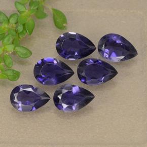 Bläulich-violett Iolith Edelstein - 0.3ct Birnen Schliff (ID: 493204)