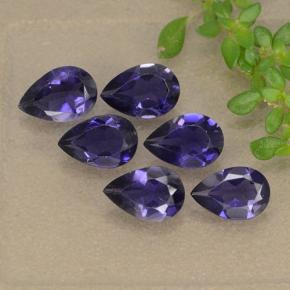1.94 ctw Violet Iolite Stones, Natural Iolite in Pear Facet Shape for Sale