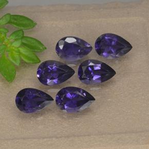 dunkelviolett Iolith Edelstein - 0.4ct Birnen Schliff (ID: 493406)