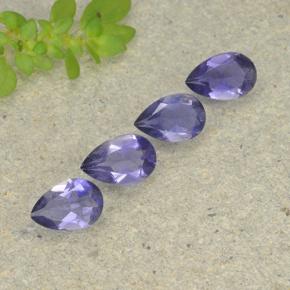 1.19 ctw Violet Iolite Stones, Natural Iolite in Pear Facet Shape for Sale