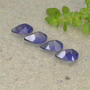Iolite Gemstones in 6.2 x 4.1 mm Size for Sale, Iolite Stones in Deep Purple Color