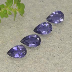 1.05 ctw Violet Iolite Stones, Natural Iolite in Pear Facet Shape for Sale
