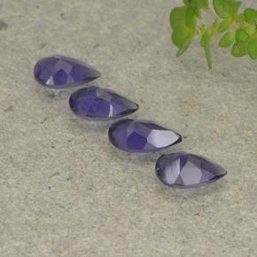 Iolite Gemstones in 6.1 x 3.8 mm Size for Sale, Iolite Stones in Dark Bluish Purple Color