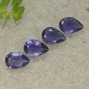 1.11 ctw Violet Iolite Stones, Natural Iolite in Pear Facet Shape for Sale