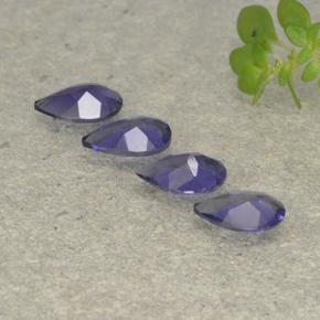 Iolite Gemstones in 6 x 4 mm (calibrated) Size for Sale, Iolite Stones in Dark Bluish Purple Color