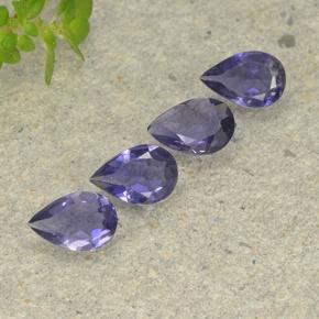 1.05 ctw Violet Iolite Stones, Natural Iolite in Pear Facet Shape for Sale