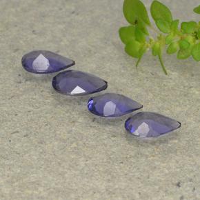 Iolite Gemstones in 6 x 4 mm (calibrated) Size for Sale, Iolite Stones in Deep Purple Color