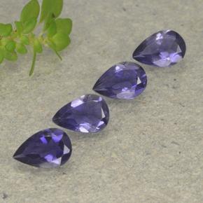 1.18 ctw Violet Iolite Stones, Natural Iolite in Pear Facet Shape for Sale