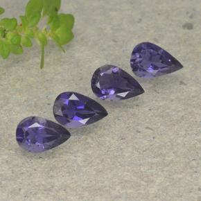 1.12 ctw Violet Iolite Stones, Natural Iolite in Pear Facet Shape for Sale