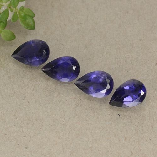 Violeta oscuro Iolita Gema - 0.3ct Corte en forma de pera (ID: 498072)