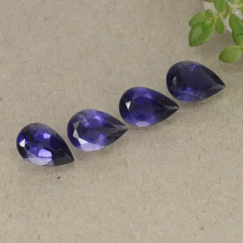 1.27 ctw Violet Iolite Stones, Natural Iolite in Pear Facet Shape for Sale