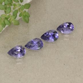 Deep Purple Iolite Gem - 0.3ct Pear Facet (ID: 498075)