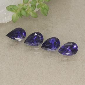 Violeta berenjena Iolita Gema - 0.4ct Corte en forma de pera (ID: 498077)