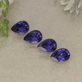 Королевский синий Иолит Камень - 0.4ct Фасетная Груша (ID: 498083)