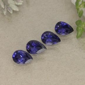 1.63 ctw Blue Iolite Stones, Natural Iolite in Pear Facet Shape for Sale