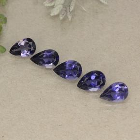 tiefviolett Iolith Edelstein - 0.4ct Birnen Schliff (ID: 498088)
