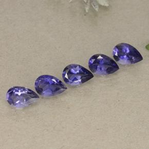 1.74 ctw Violet Iolite Stones, Natural Iolite in Pear Facet Shape for Sale