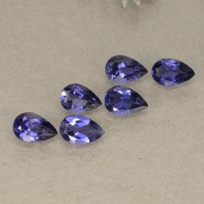 2.04 ctw Violet Iolite Stones, Natural Iolite in Pear Facet Shape for Sale