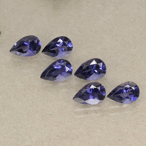 Eggplant Violet Eliolite Gem - 0.3ct Sfaccettatura a pera (ID: 498092)