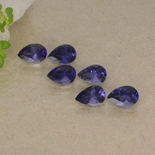 Royal Blue Iolite Gem - 0.4ct Pear Facet (ID: 498166)